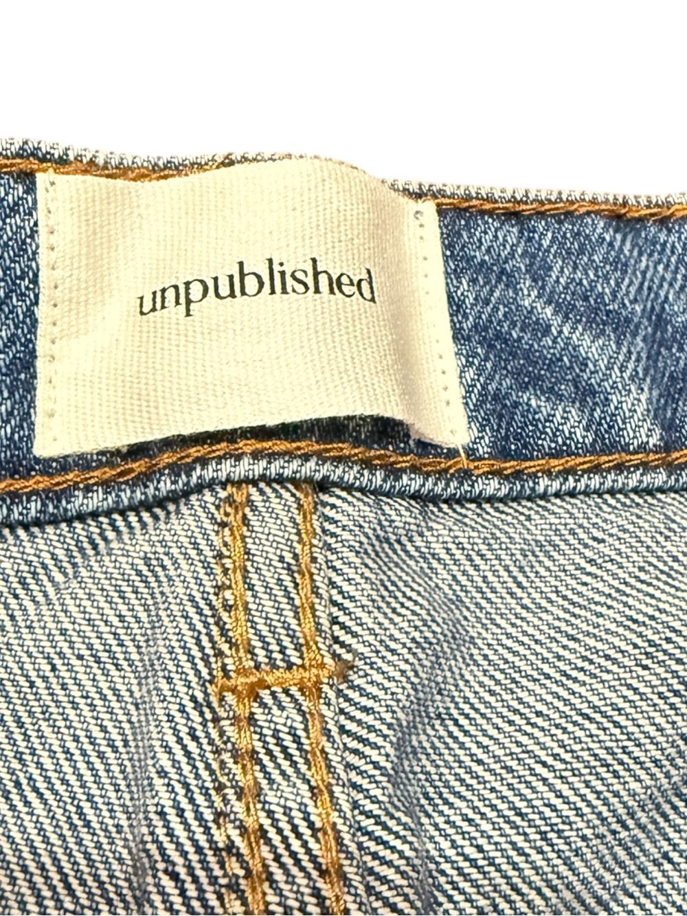 Unpublished High Rise Straight Leg Medium Wash Jeans NWT - Picture 3 of 5